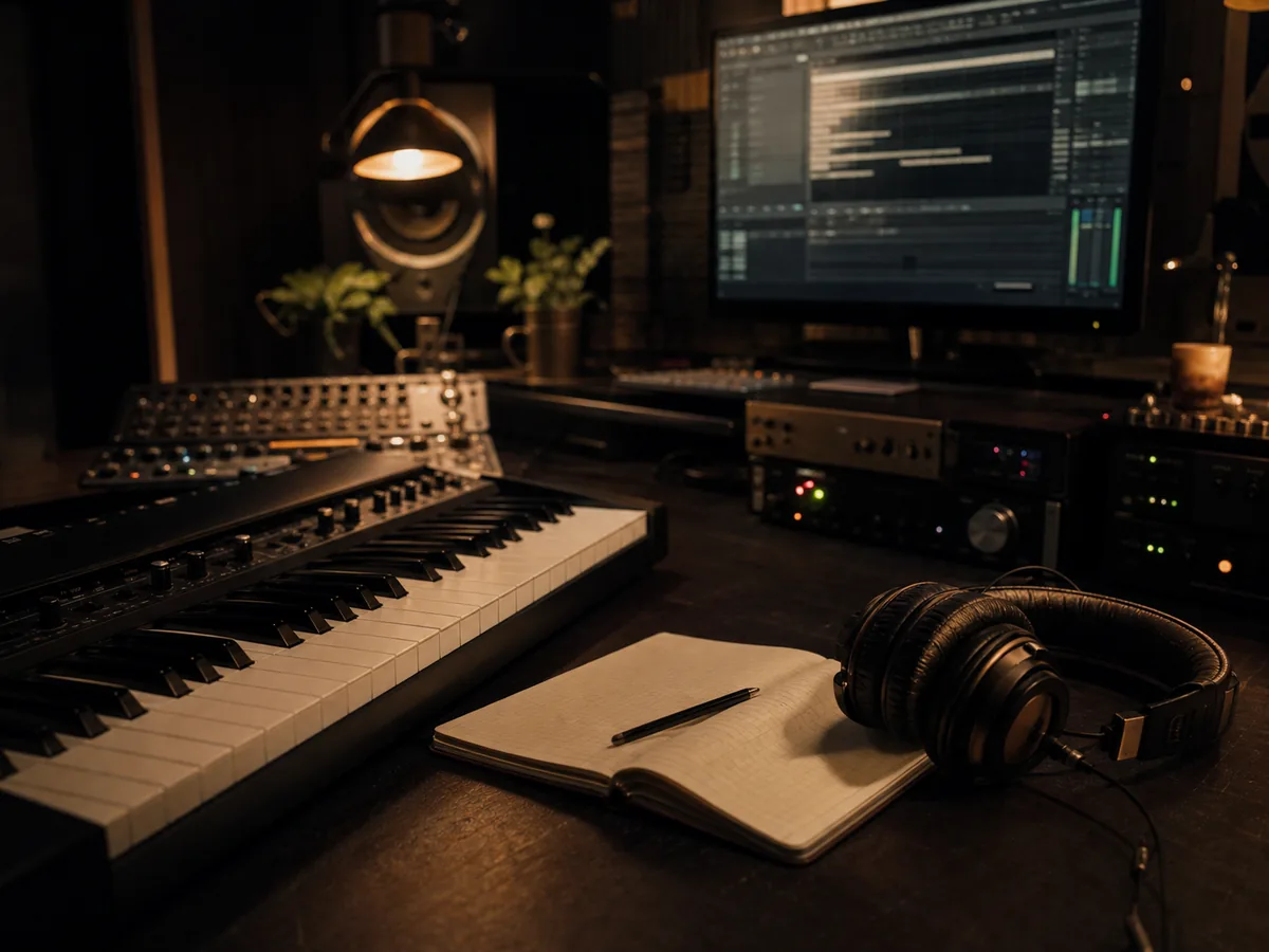 Music production workspace